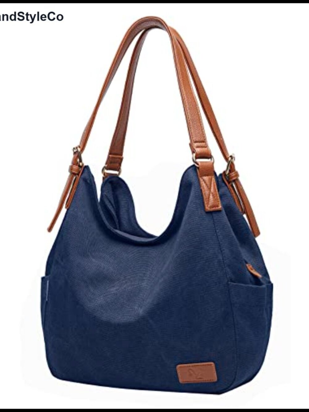Canvas Hobo Tote Multi Pocket Shoulder Bag Embroidery Ethnic